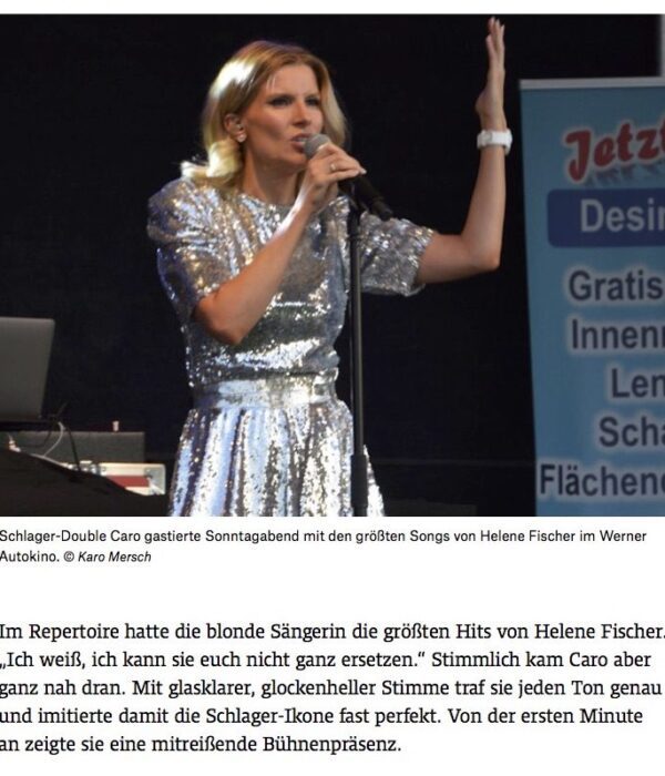 Helene Fischer Double Tribute Lookalike Soundalike Werne1