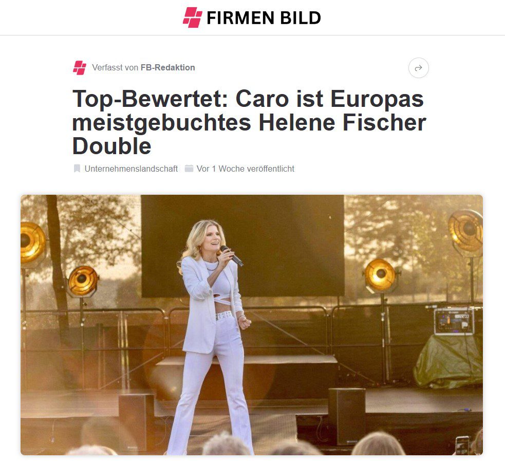 gala show meistgebuchtes helene fischer double caro firmenbild